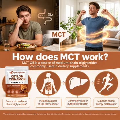Ceylon Cinnamon 600 mg Softgels with MCT Oil
